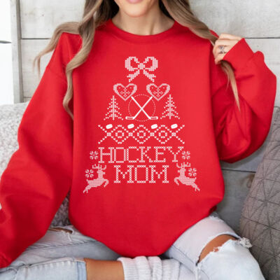 HOCKEY MOM SWEATER ADULT LONG SLEEVE CREWNECK Thumbnail